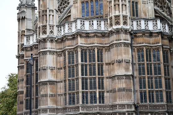 Louvered walls of Westminster Abbey